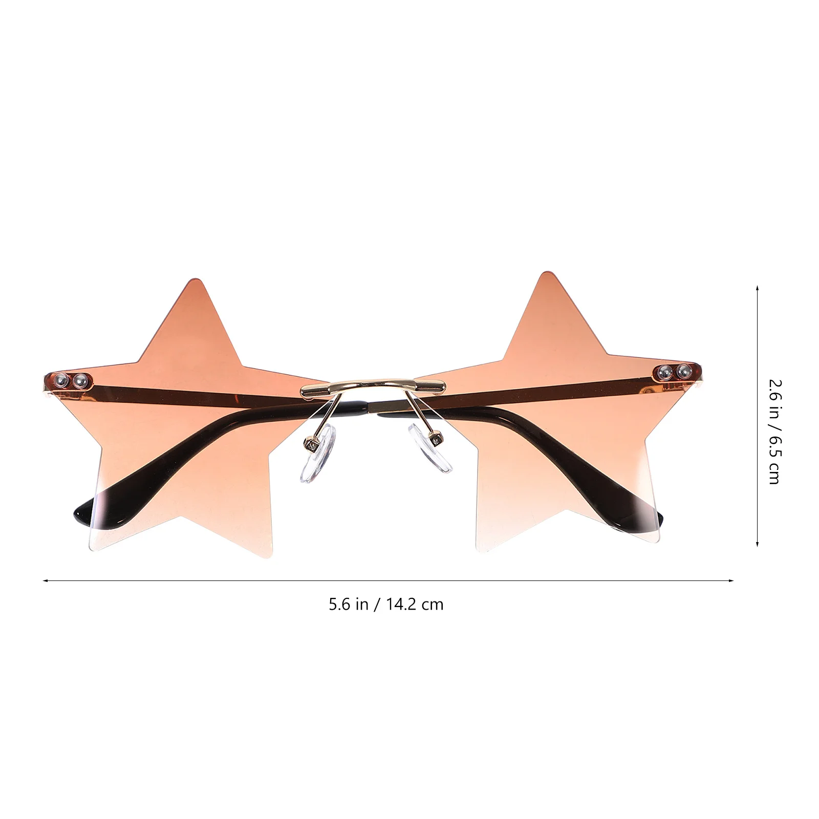 

1Pair Rimless Sunglasses Stylish Frameless Irregular Lens for Party Photo Props Cool Sunglasses Rimless Glasses