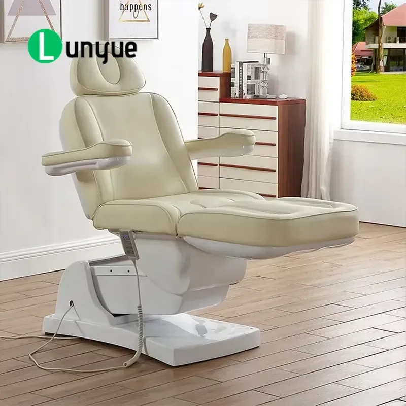 3 Motor Electric Adjustable Massage Table Modern Beauty Furniture Eyebrow Bed for Tattoo Microblading Spa Treatment