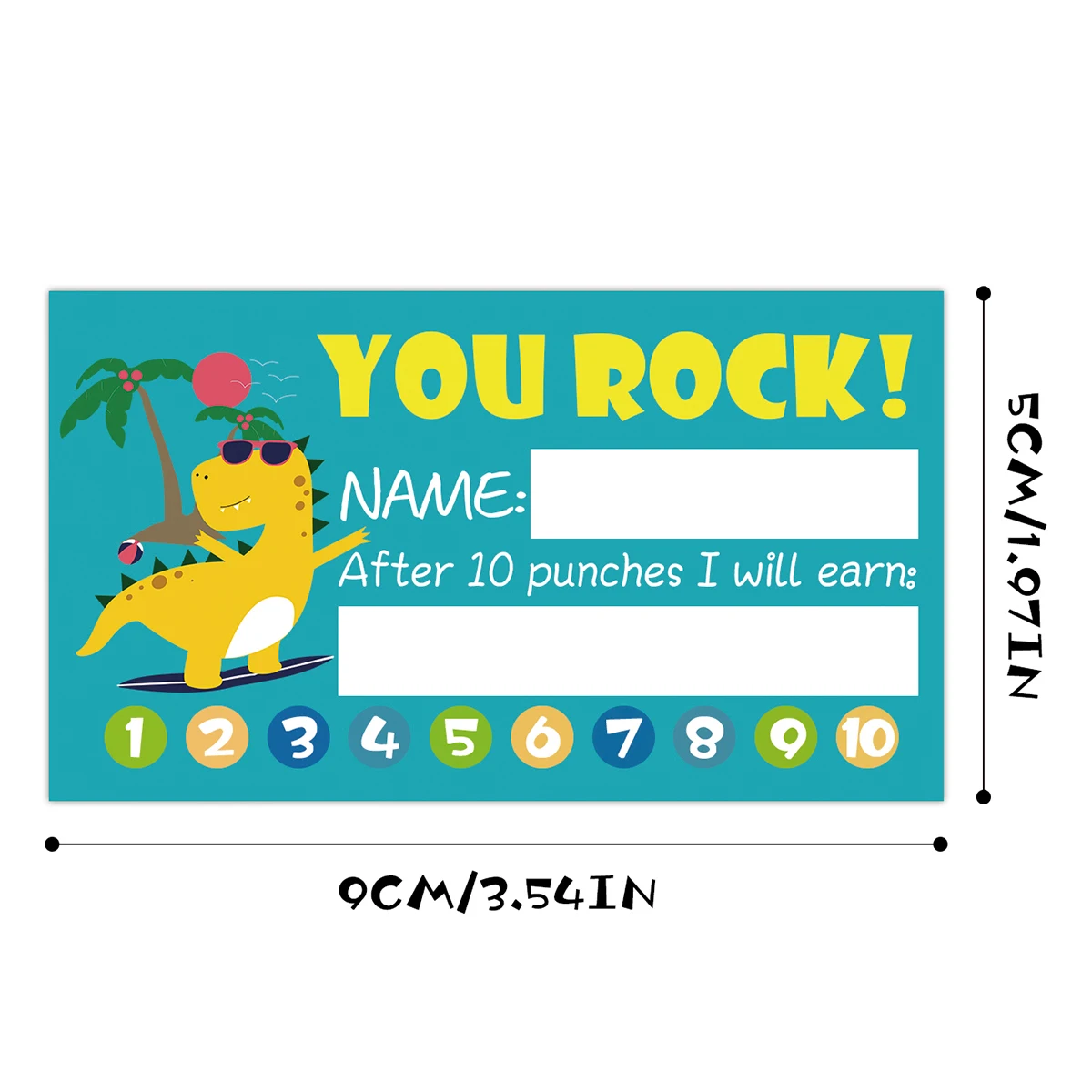 50Pcs 3.54x1.97inch Cartoon Kids Reward Incentive Punch Cards For Children Students Motivated Teacher Teaching Small Business