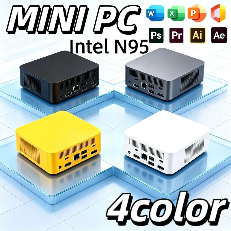 2026  Intel Core N95 Mini PC 16GB RAM 1/2TB SSD  Small Pocket Computer WIFI6 BT5.2 4K Desktop PC Gaming Computer