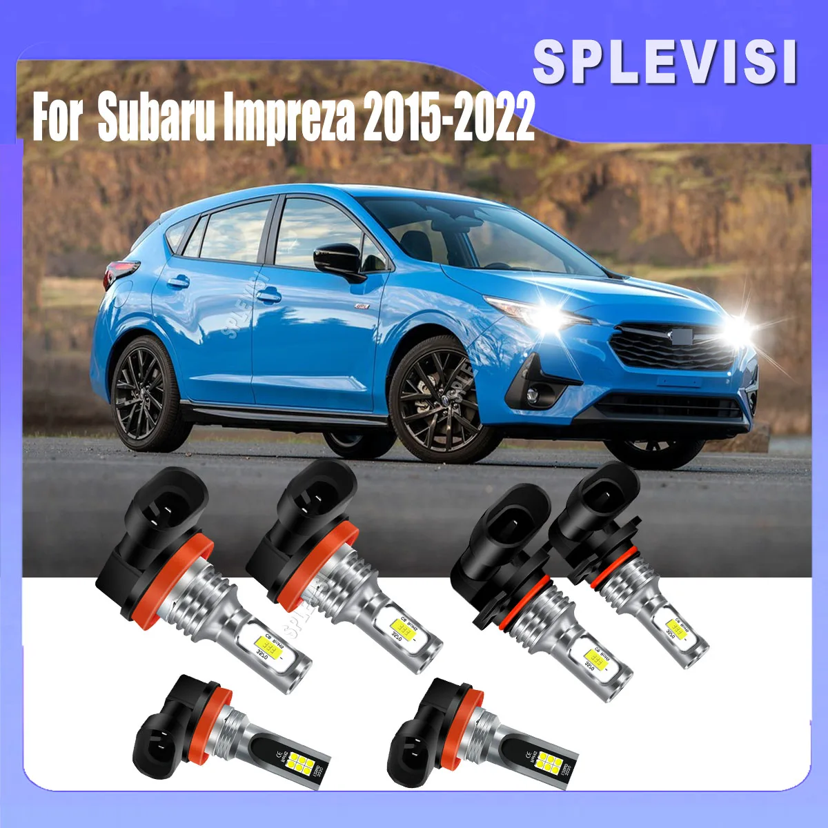 

LED 12v 6000K Headlight Fog Light - offering a wider field of vision For Subaru Impreza 2015 2016 2017 2018 2019 2020 2021 2022