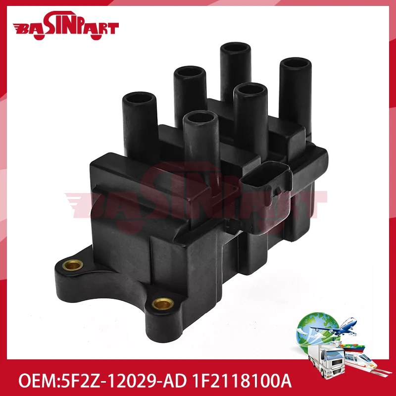 Ignition Coil For Ford Mazda Mercury F150 Ranger Mustang Cougar B3000 Sable 2.5L 3.0L 3.8L 4.2L 5F2Z-12029-AD 1F2118100A