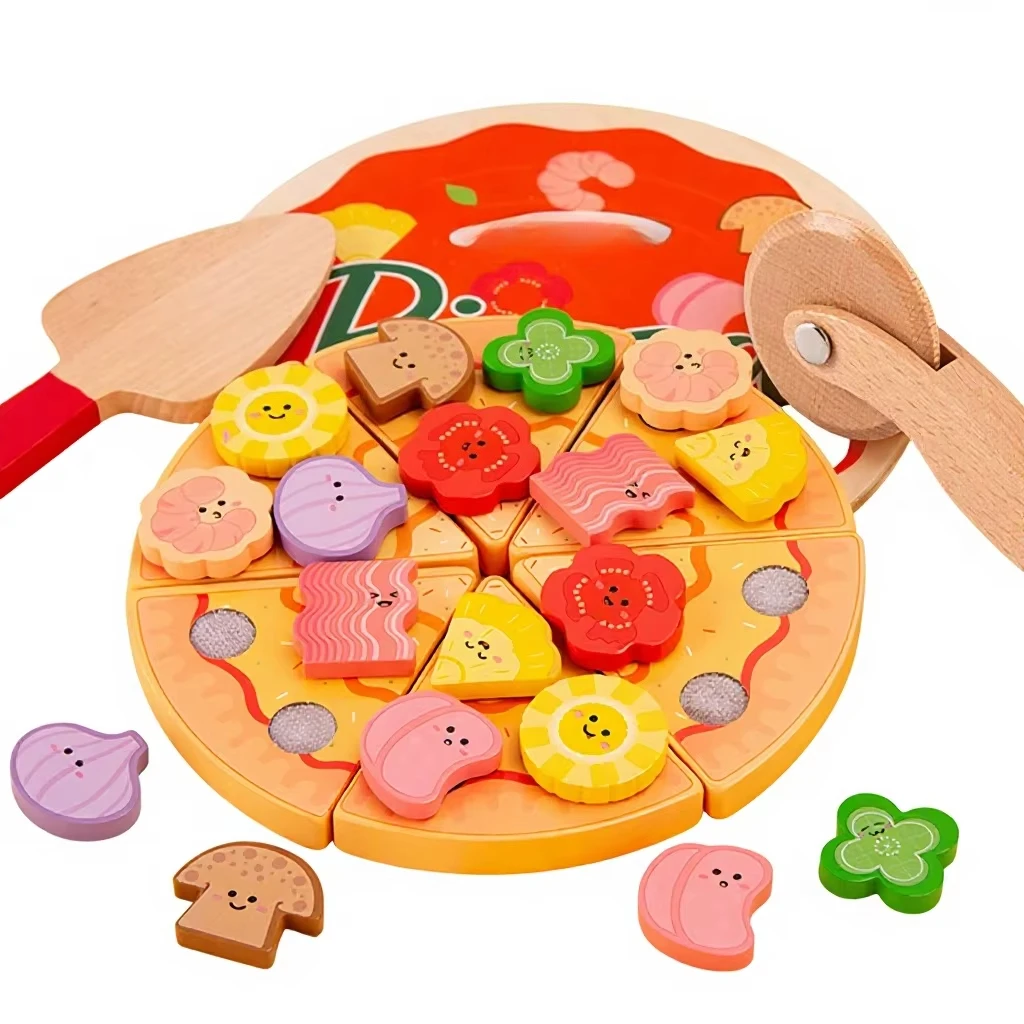 set-di-giocattoli-da-cucina-per-bambini-simulazione-di-taglio-pizza-frutta-e-verdura-giocattolo-educativo-in-legno-per-l'apprendimento-precoce