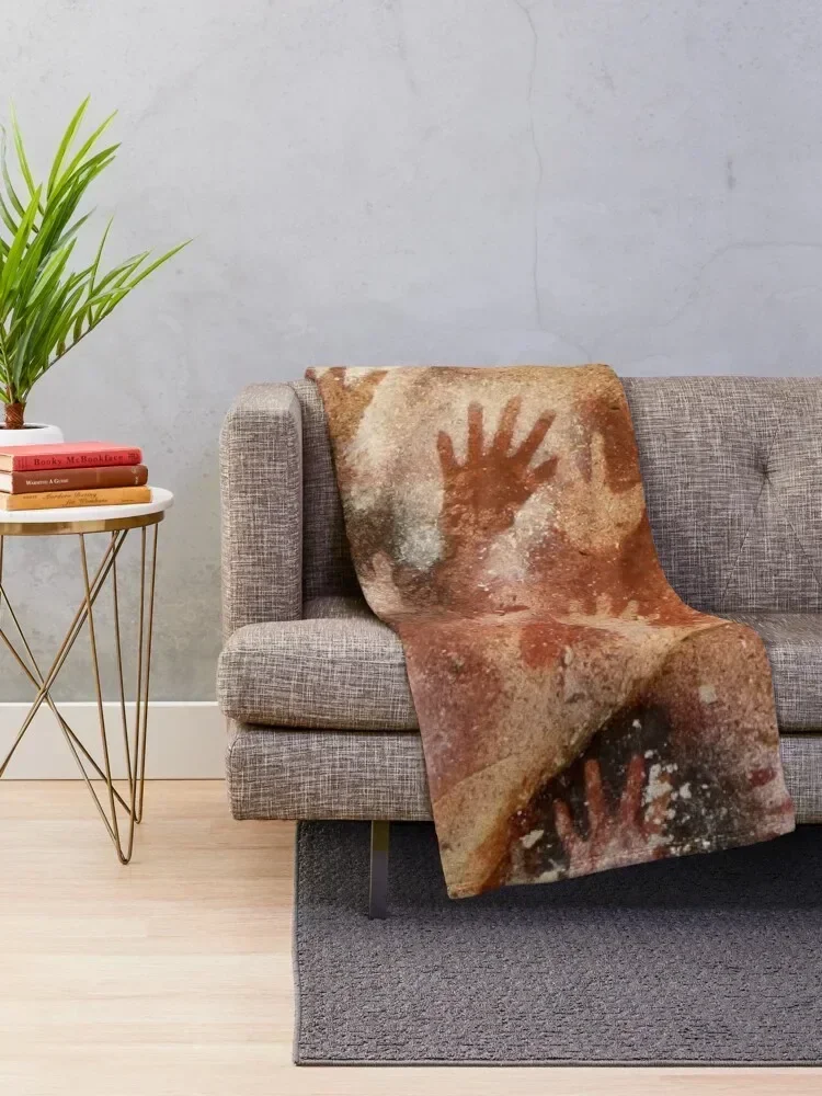 Cueva de las Manos Max Resolution Throw Blanket Giant Sofa Sofas Blankets