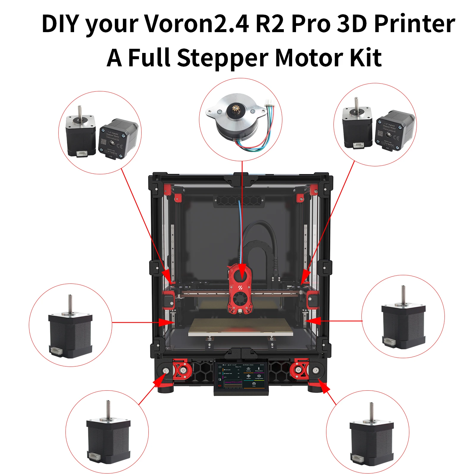 Imagem -05 - Fysetc-voron V2.4 Motor Kits Resistência a Alta Temperatura Suporta Impressão de Alta Velocidade Impressora 3d Voron Alta Qualidade