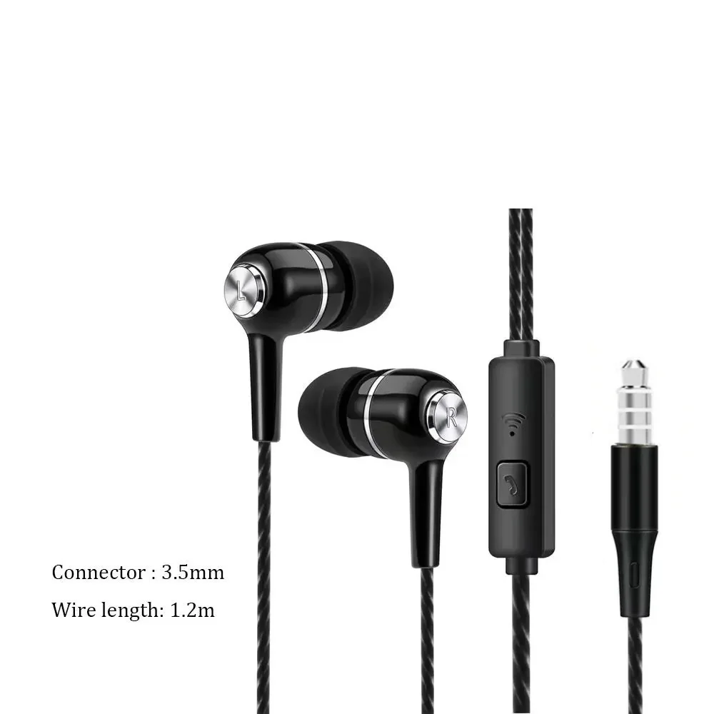 1PC Stereo In-Ear Earphone Earpiece With Microphone 3.5mm Earbuds Portable Universal HiFi Headphone for Apple/Android/Huawei