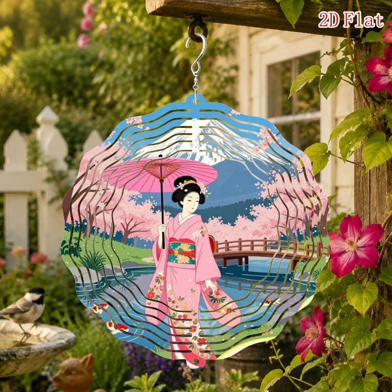 1pc, Wind Spinner, Pattern - 