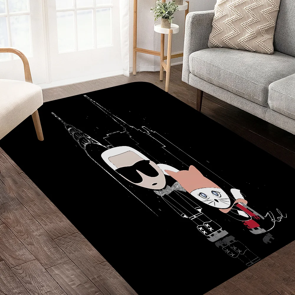 K-Karls-cat-L-Lagerfelds Hallway Carpet Non-Slip Laundry Room Mat Laundry Decor Balcony Child Living Room Bedside Area Rugs