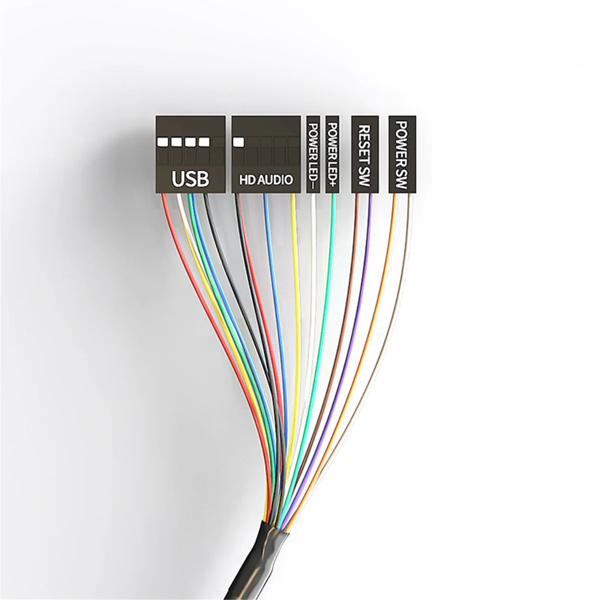 &ABDH& Desktop Computer Switch Button with Dual USB Ports and Audio PC External Start Button 165cm Cable
