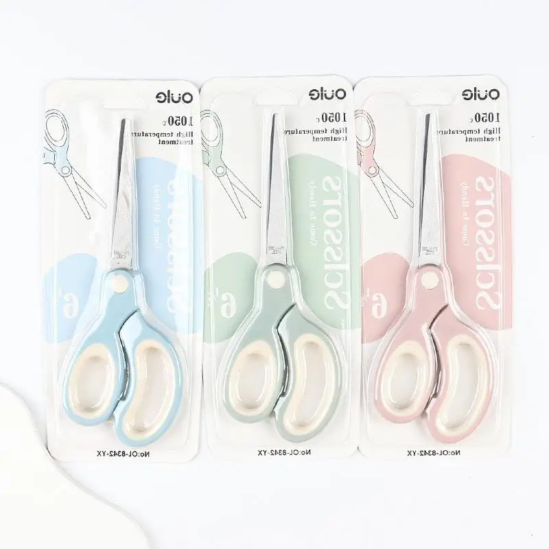 Multi-functional Scissors Stainless Steel Craft Scissor DIY Handcraft Paper Cutting Sewing Tool Cute Candy Colors Handle