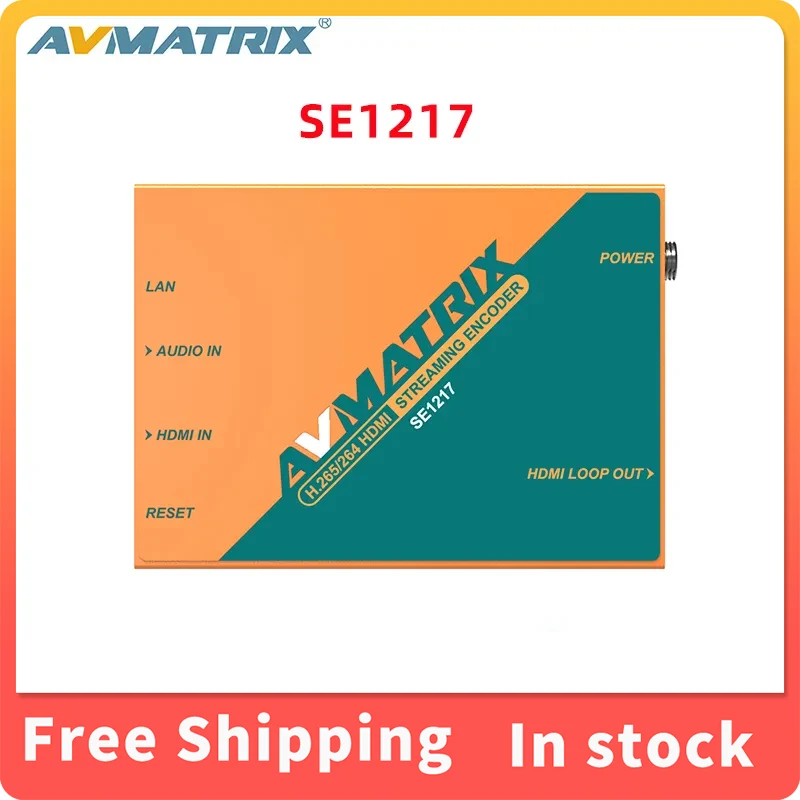 

AVMATRIX SE1217 H.265/ H.264 HDMI Dual Streaming Encoder Video/Audio Streaming or Single Audio Streaming