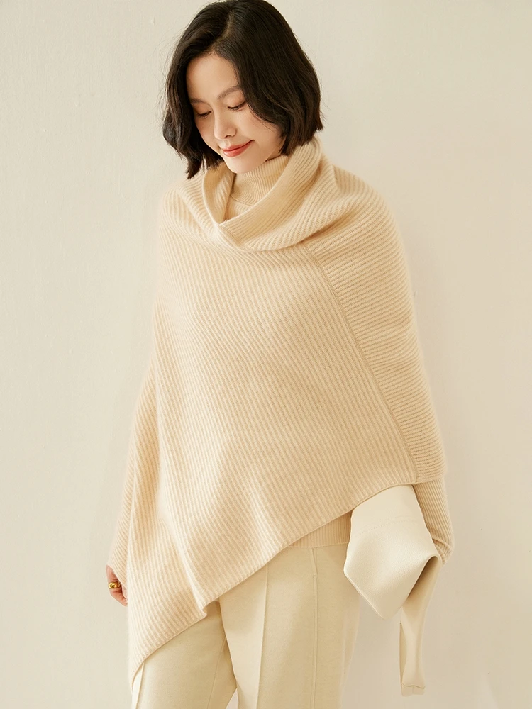 

Новая женская шаль из 100% кашемира, осенне-зимний толстый пуловер, мягкий теплый кашемировый свитер, женская одежда, корейские шаль, топы