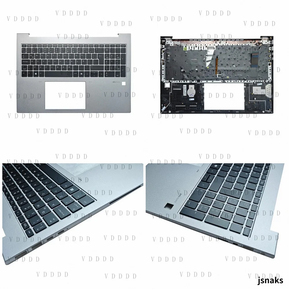 L... New US Keyboard for HP Zbook Firefly 16 G11 Backlit Palmrest Cover N93085-161