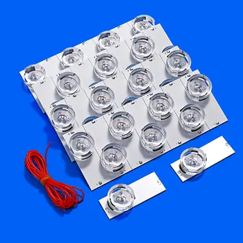3V 6V SMD korálky s optickou čočkou pro opravu 32-75 palcových LED televizorů s 2m kabelem, příslušenství pro LED podsvícené pásky 10 nejlepší prodej LED pásek 2835 2b6c - №6