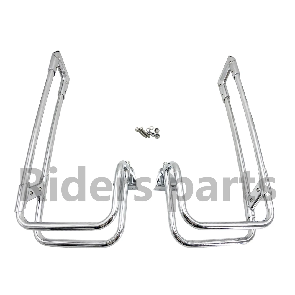 Motorcycle Saddlebag Guard Rails Chrome For Harley Touring models 2014-up