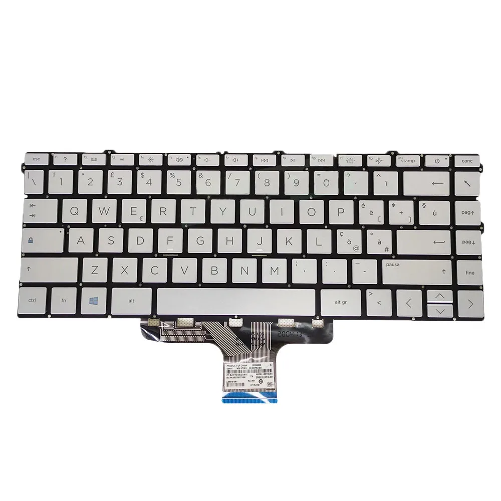 For HP pavilion X360 14-DY 14-DV 14m-dy dy0000 dy1000 Italian IT silver backlit keyboard