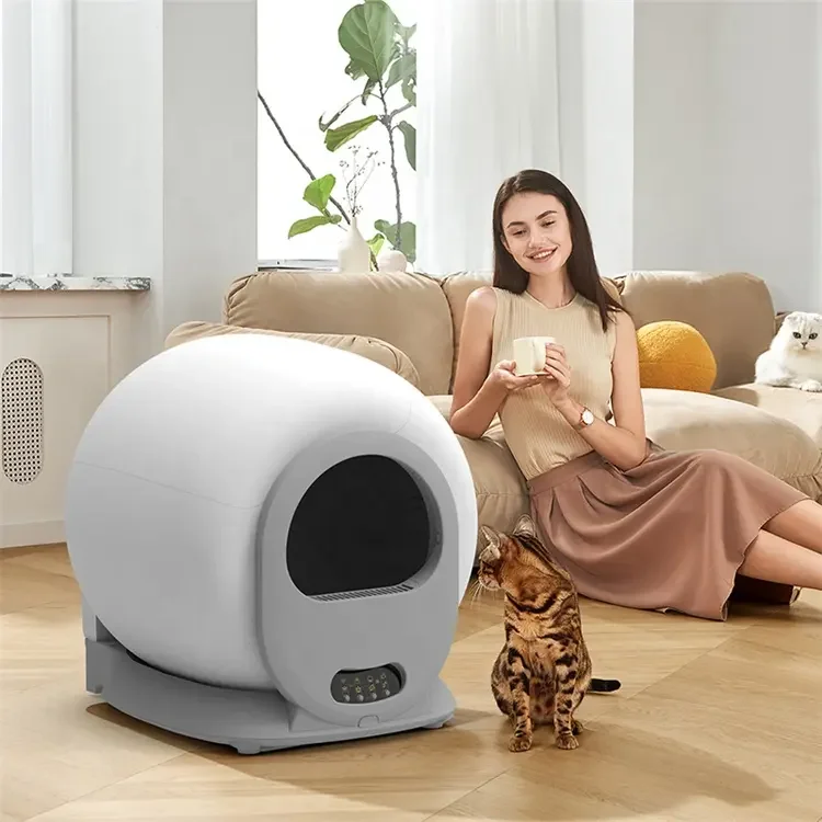 Self Cleaning Litter Box Low Entry Automatic Cat Litter Box 65L+9L Large Capacity For Multiple Cats Robot Smart Kitty Litter Box