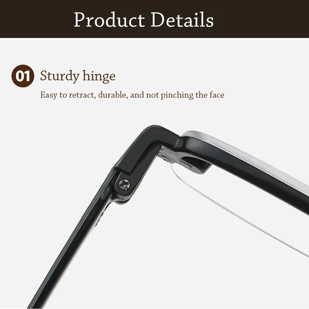 Fashion Brown Lens Reading Glasses Men HD Presbyopia Glasses Rimless Eyeglasses Women Elegant Glasses +1.0 to +4.0 High Quality