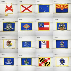 Full Embroidery Patches Badge USA the United States of America Flag Alabama Alaska Arizona Florida Hawaii  Idaho Iowa Maryland