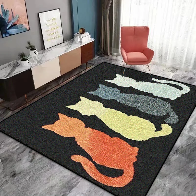 

Minimalist Art CARPET Cat Pattern LIVE ROOM Home Decoration Bedroom Large Area Rugs Washable Antiskid Lounge Floor Mats Bedside