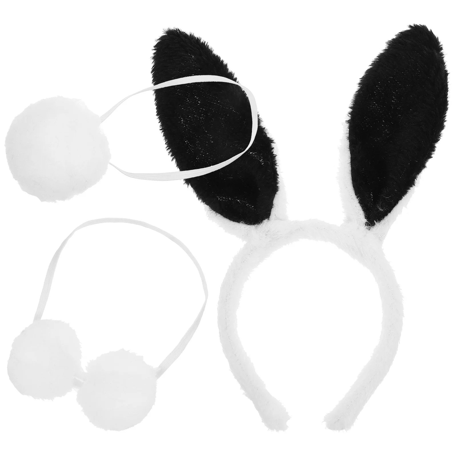 

3Pcs Rabbit Cosplay Costume Set Adult Rabbit Ears Headband Bow Tie Tail Flexible Comfortable Party Bunny Costume Adult