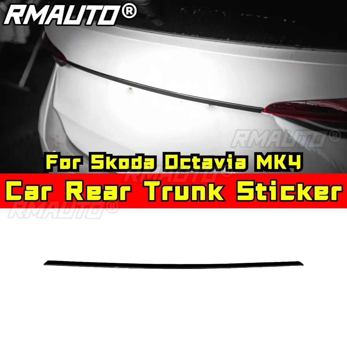Car Rear Trunk Decorative Strip Exterior For Skoda Octavia MK4 Body Kit Car Accessories