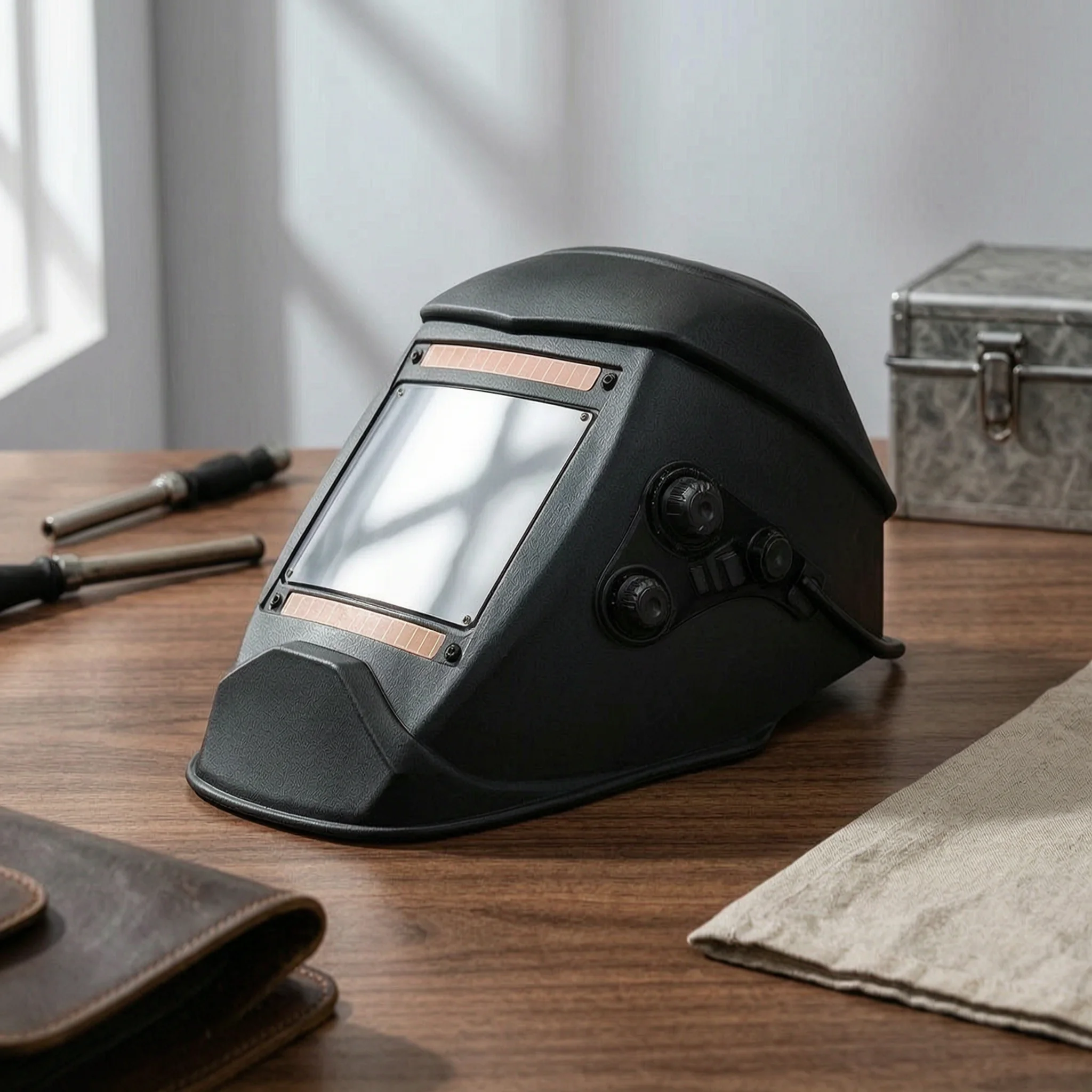 Battery-powered Welding Mask Wide Shade High Clarity Solar Powered Helmet for Professional Metalworking