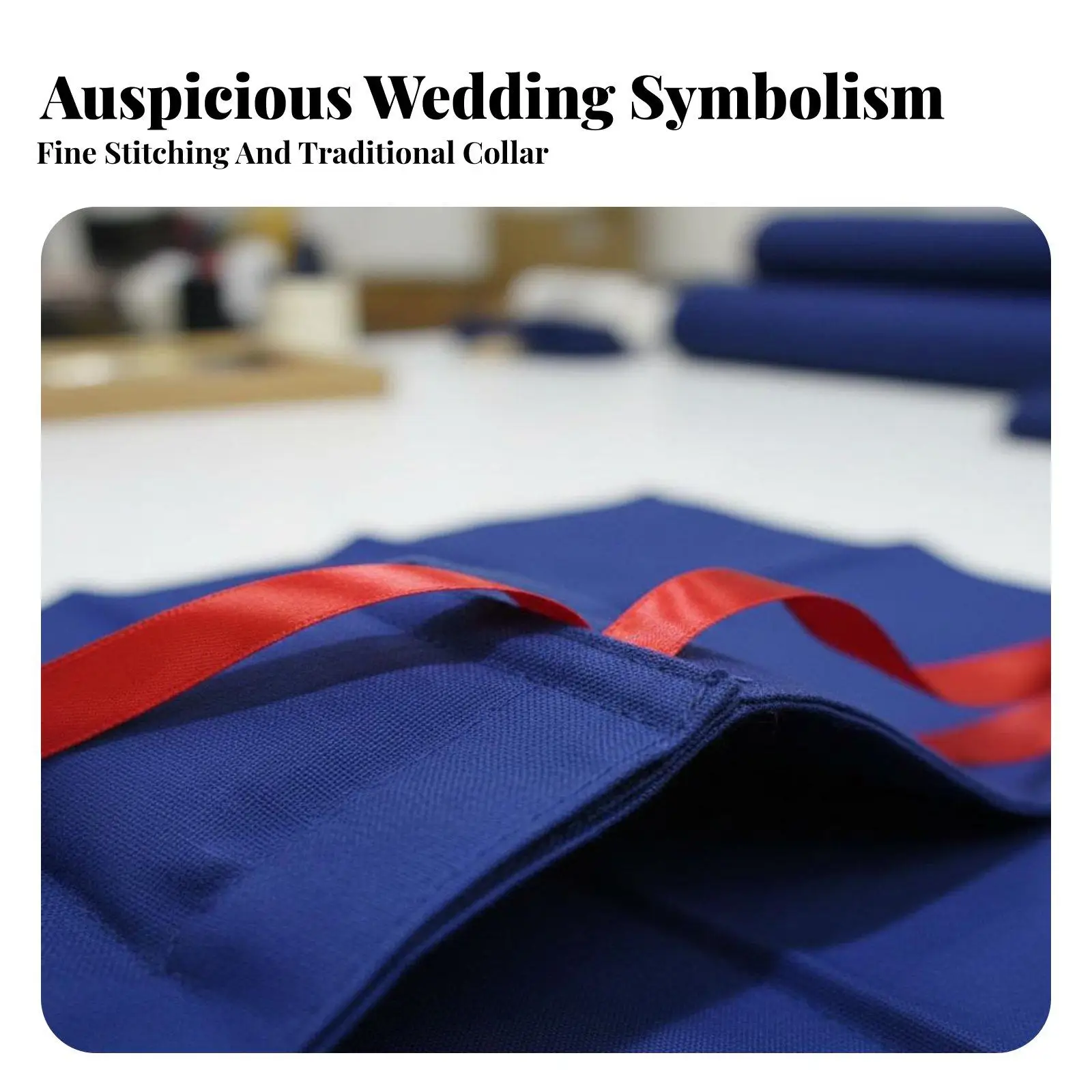 Blue Cloth Wedding Apron Symbol of Good Fortune Traditional Chinese Wedding