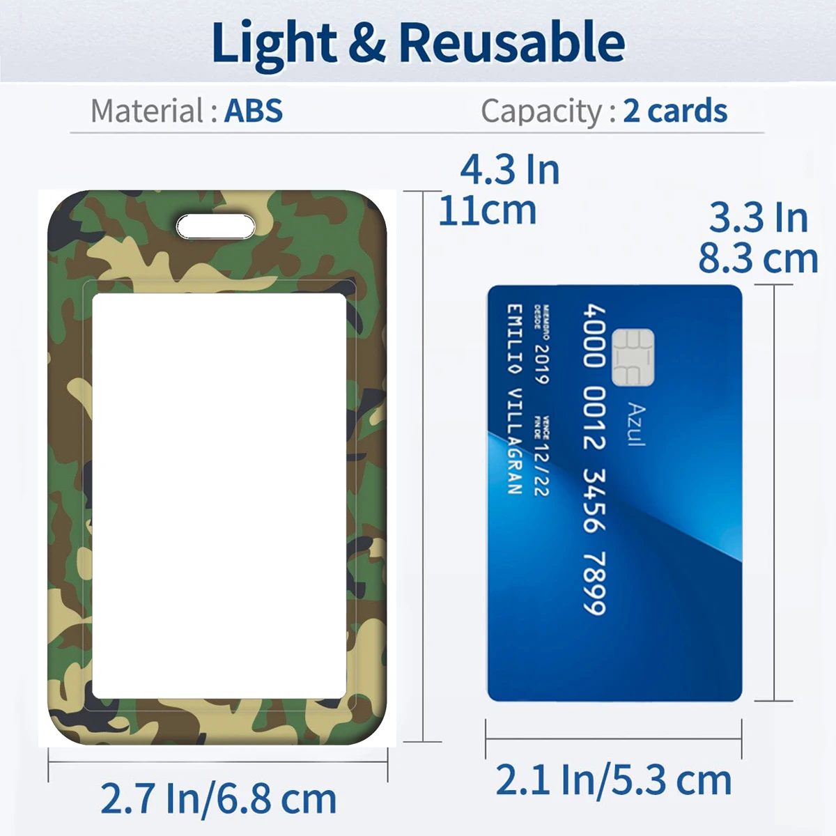 Portatarjetas de camuflaje, llavero con cordón para hombre, identificación, tarjeta de crédito, correa para el cuello, cuerda para colgar, accesorios para credenciales Lariat