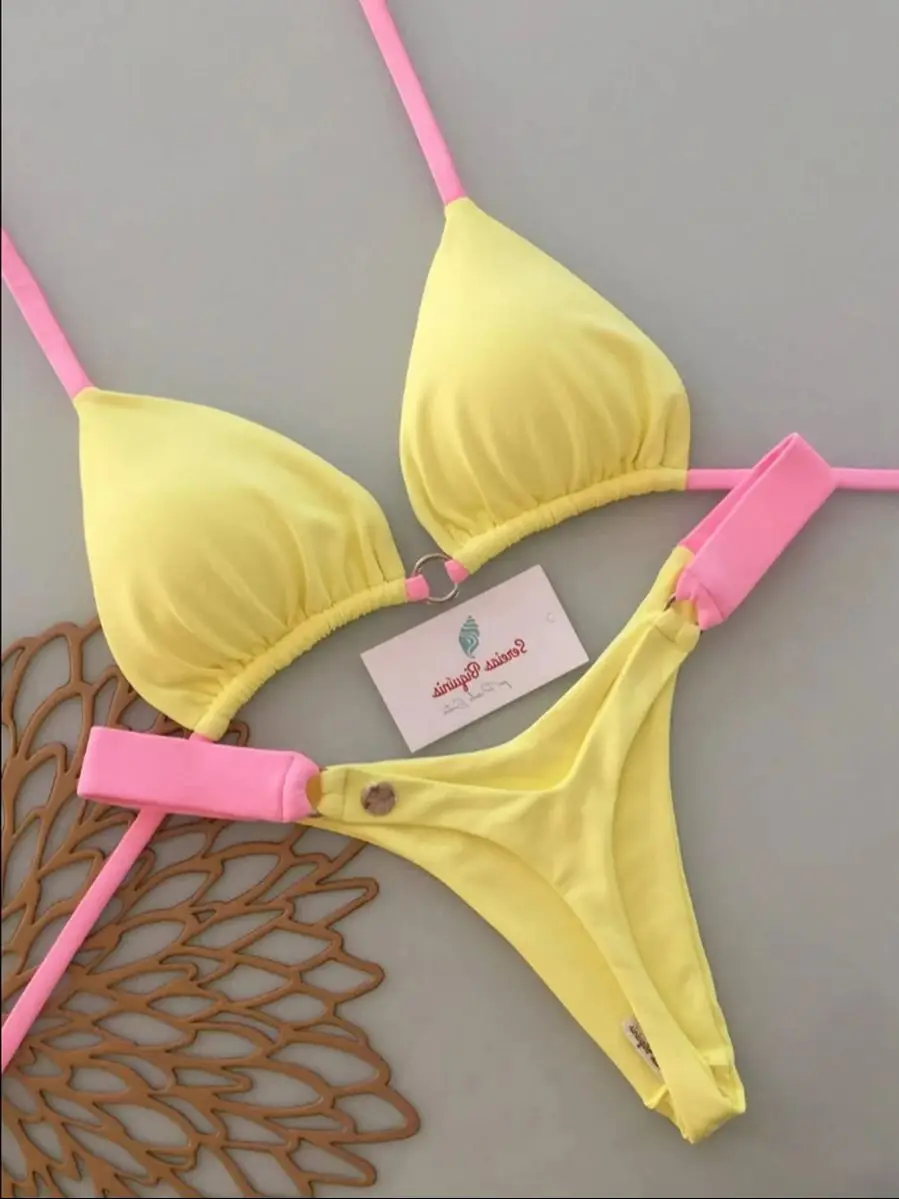 

Sexy Bandeau Bikini 2026 Sexy Women Swimsuit Female Swimwear Micro Bikini Set Swimming Suit Beachwear Thong Brazilian Biquini