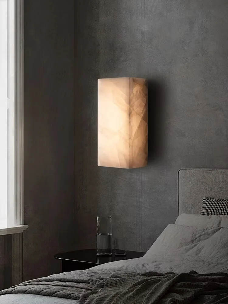 Imagem -04 - Luz de Parede Led Dimmable Natural Marble Design Lâmpada Impermeável Ip65 Candeeiro ao ar Livre para Porta Frontal e Quintal Decoração de Casa