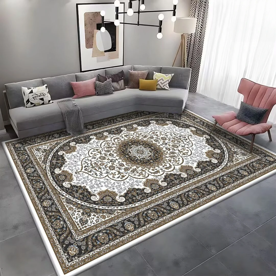 

Persian Turkey Carpet for Living Room Home Decoration Retro Lounge Rug Soft Bedroom Carpet Non-slip Bedside Mat Washable 200x300