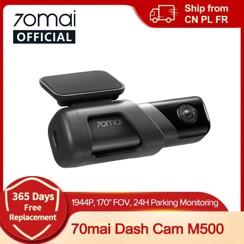 70mai Dash Cam M500 1944P HDR 170FOV eMMC Built-in Storage GPS ADAS 24H Parking Monitor 70mai M500 Car DVR Dash Camera Recorder