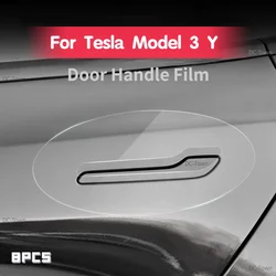 Tesla modeli 3 Y kapı kolu filmi için TPU şeffaf kapı kolu Scratch koruyucu ters kapı kolu boya koruyucu Film