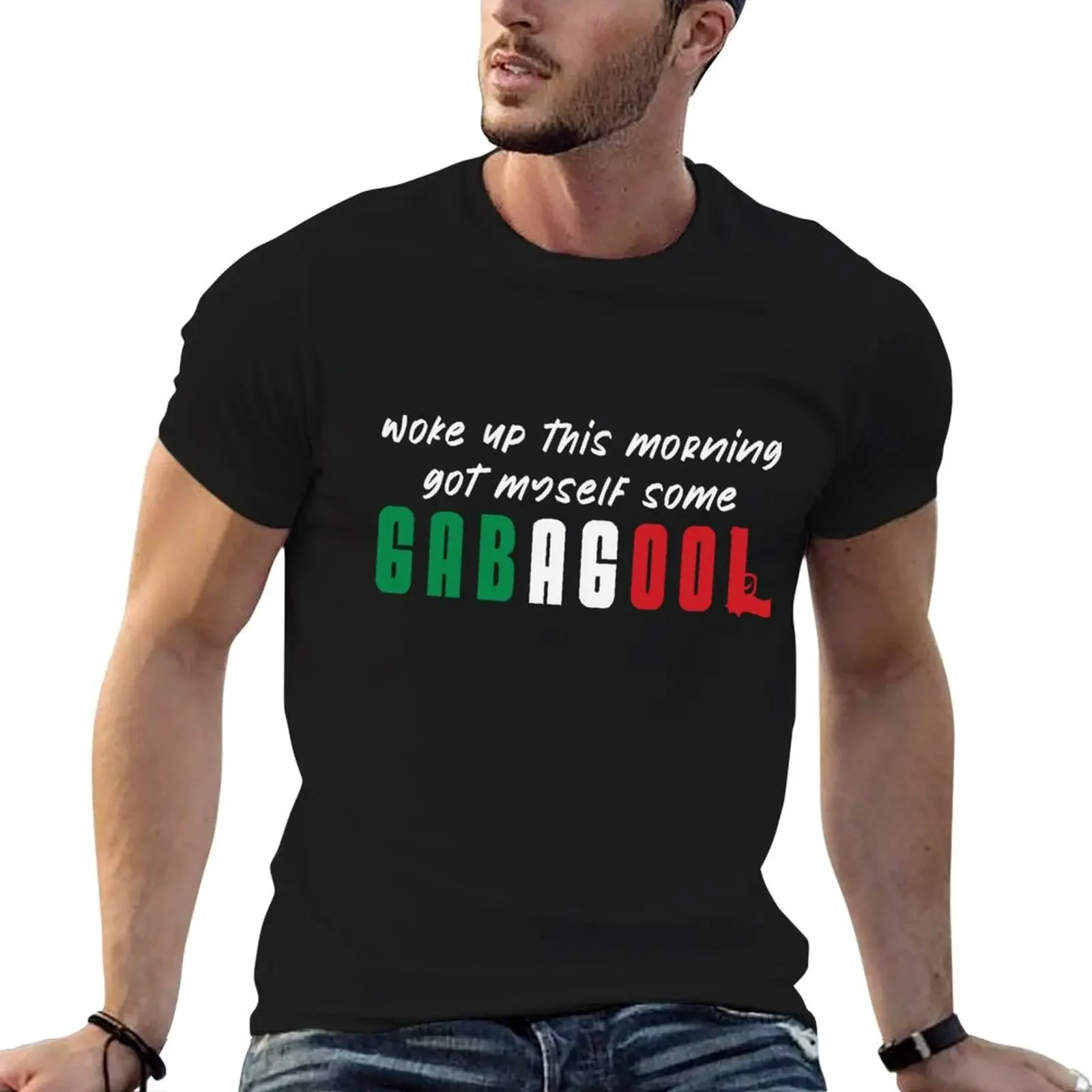 

Woke Up This Morning Got Myself Some Gabagool T-Shirt heavyweights anime clothes Short sleeve tee mens designer t shirt