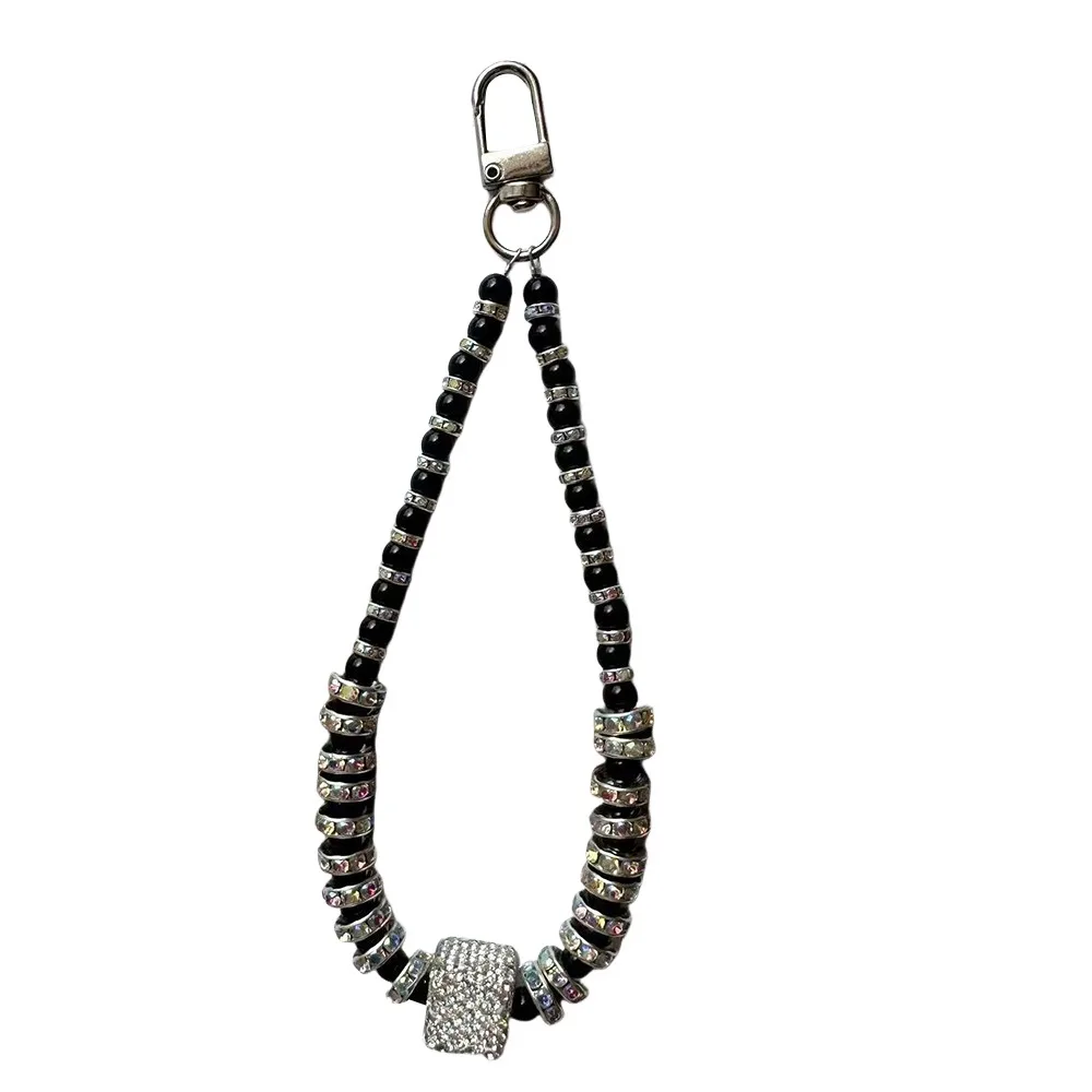 

Anti-lost Elegant Phone Charm Pearls Silver Bag Hanging Decoration Luxury Bag Pendant Girl