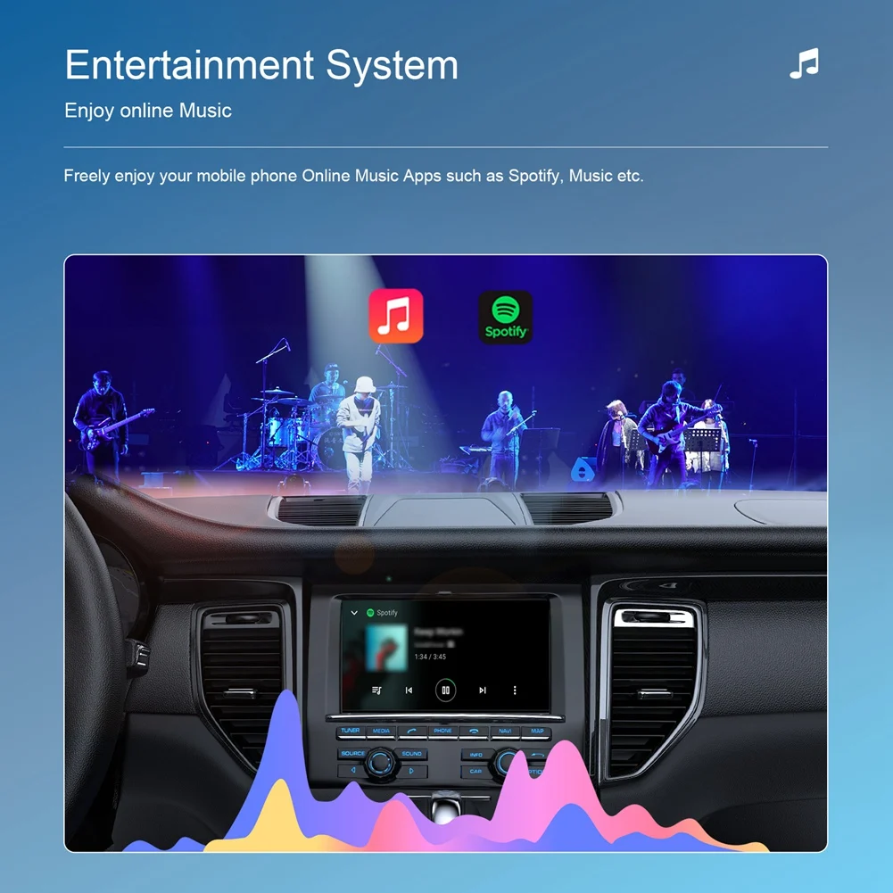 New--RGB Mini Carplay AI Box For Carplay Wireless Adapter Car Wired Carplay To Wireless USB Dongle Plug And Play, Durable