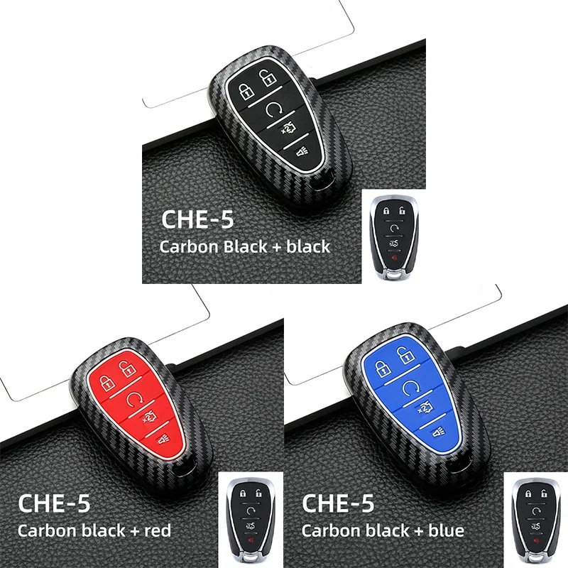 

ABS Carbon Car Key Case Cover For Chevrolet Volt Bolt Trax Malibu Blazer Traverse Onix Equino Orlando Cruze Spark Sonic Camaro S