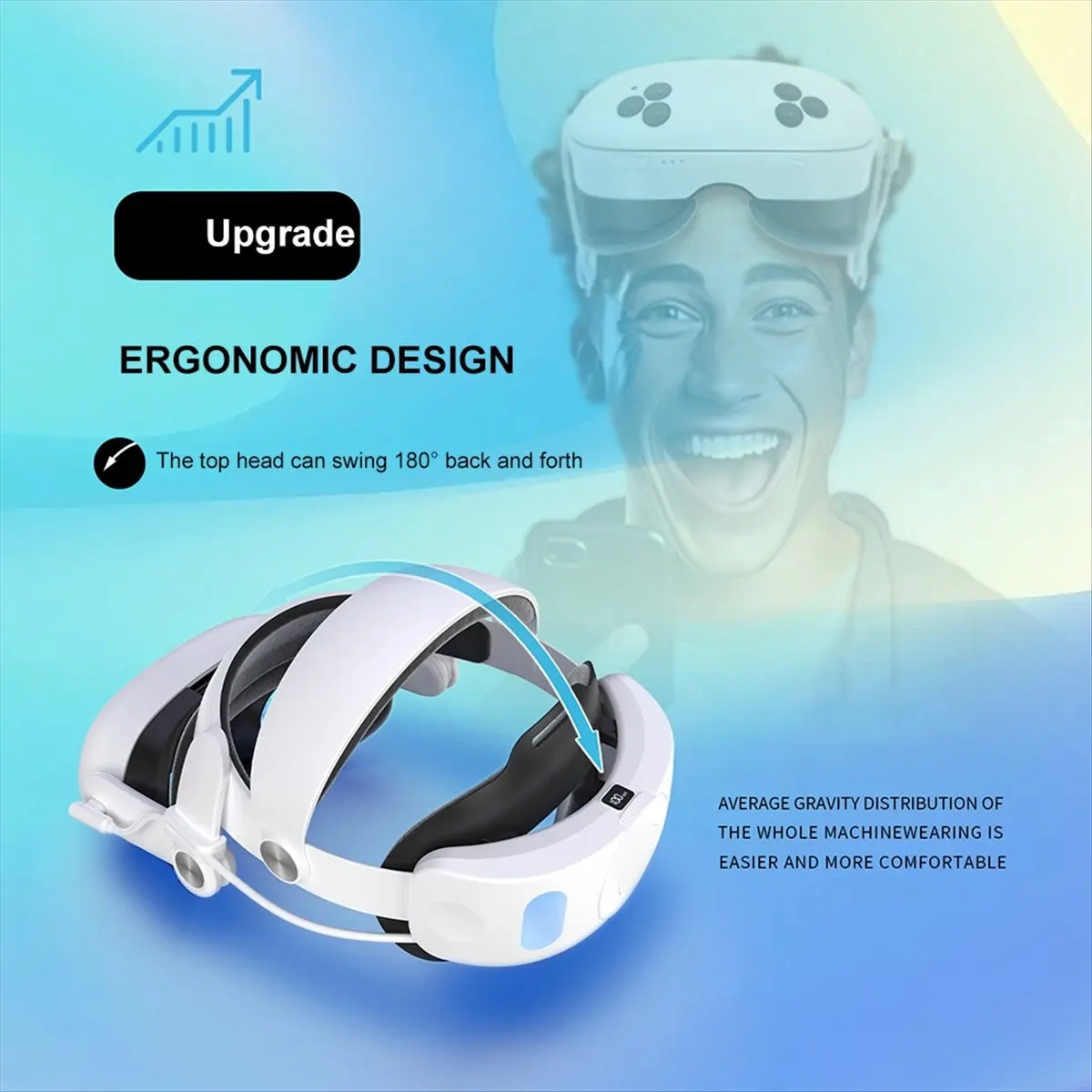 

Ремешок на голову с аккумулятором 10000 мАч, уменьшающий стресс, Elite, сменный ремешок VR для гарнитуры VR Meta 3S