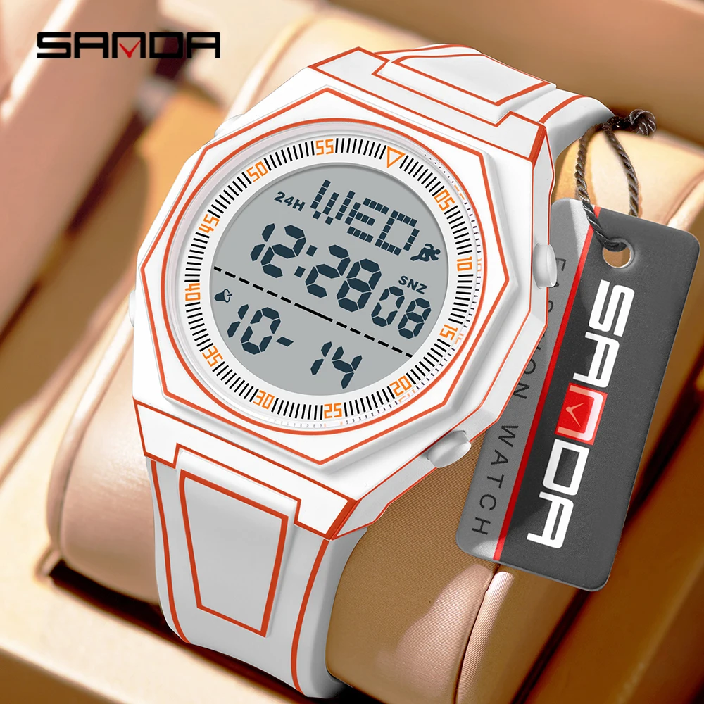 

SANDA Outdoor 9097 Men's Sports Electronic Watch Multi functional 5ATM Waterproof Color Luminous Alarm Clock Timer Women's Watch