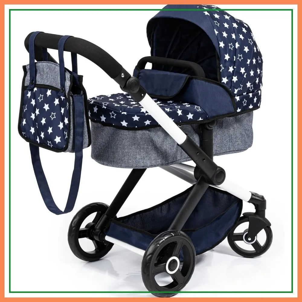 

Convertible 18 inch Doll Pram with Shoulder Bag