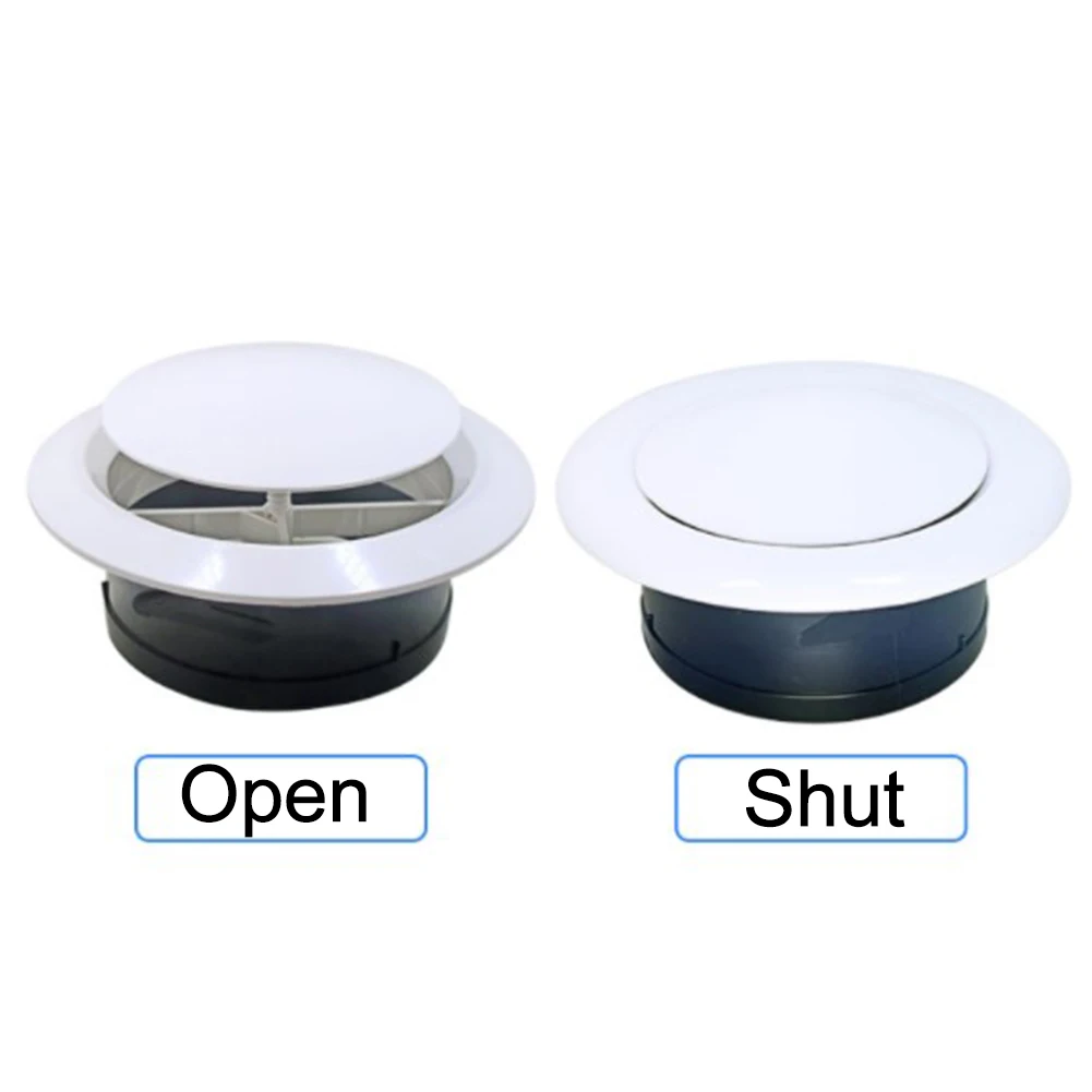 Round Air Vent Extract Exhaust Hood 75/100mm Round Diffuser Ducting Ventilation Cover Lower Noise ABS Ventilation Grilles Cover