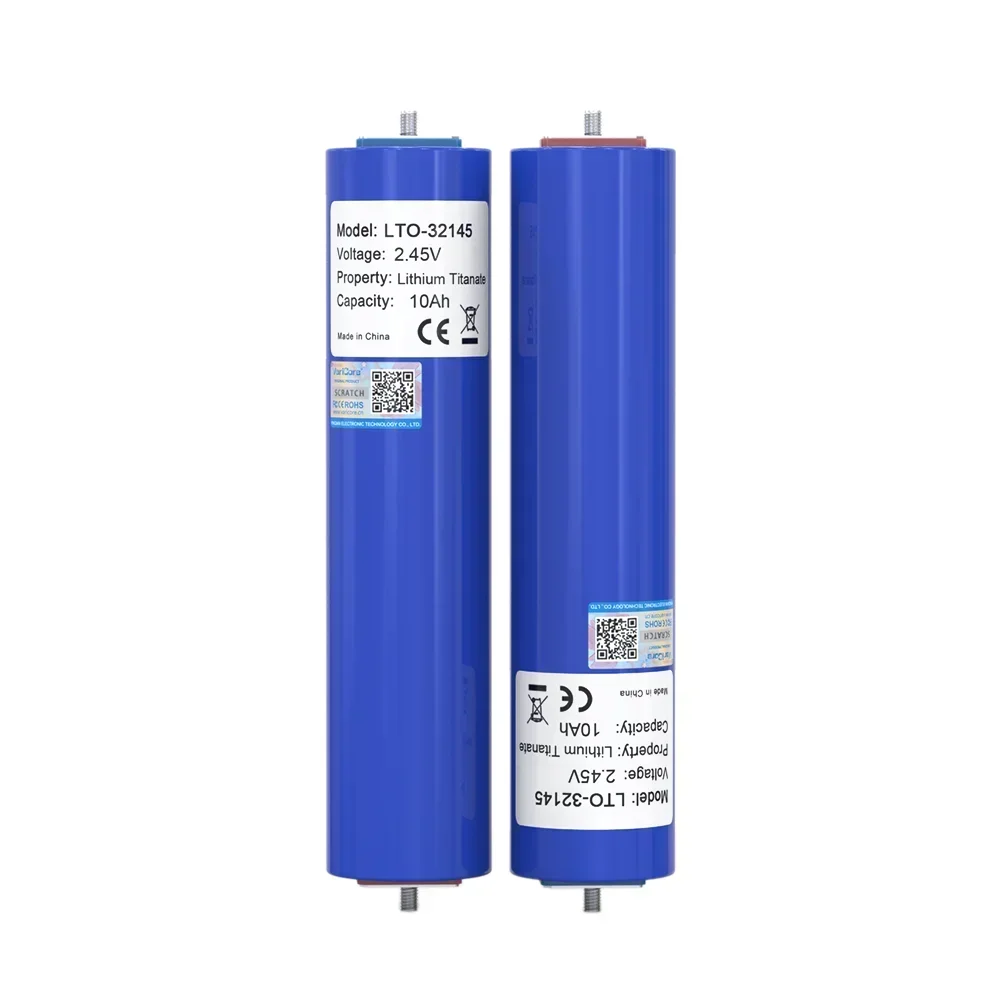 24 قطعة 2.3 فولت/2.45 فولت 10 أمبير LTO 32145 بطارية ليثيوم تيتانات حزمة 3C تفريغ بطاريات مقاومة درجات الحرارة المنخفضة لتقوم بها بنفسك 12 فولت 24 فولت