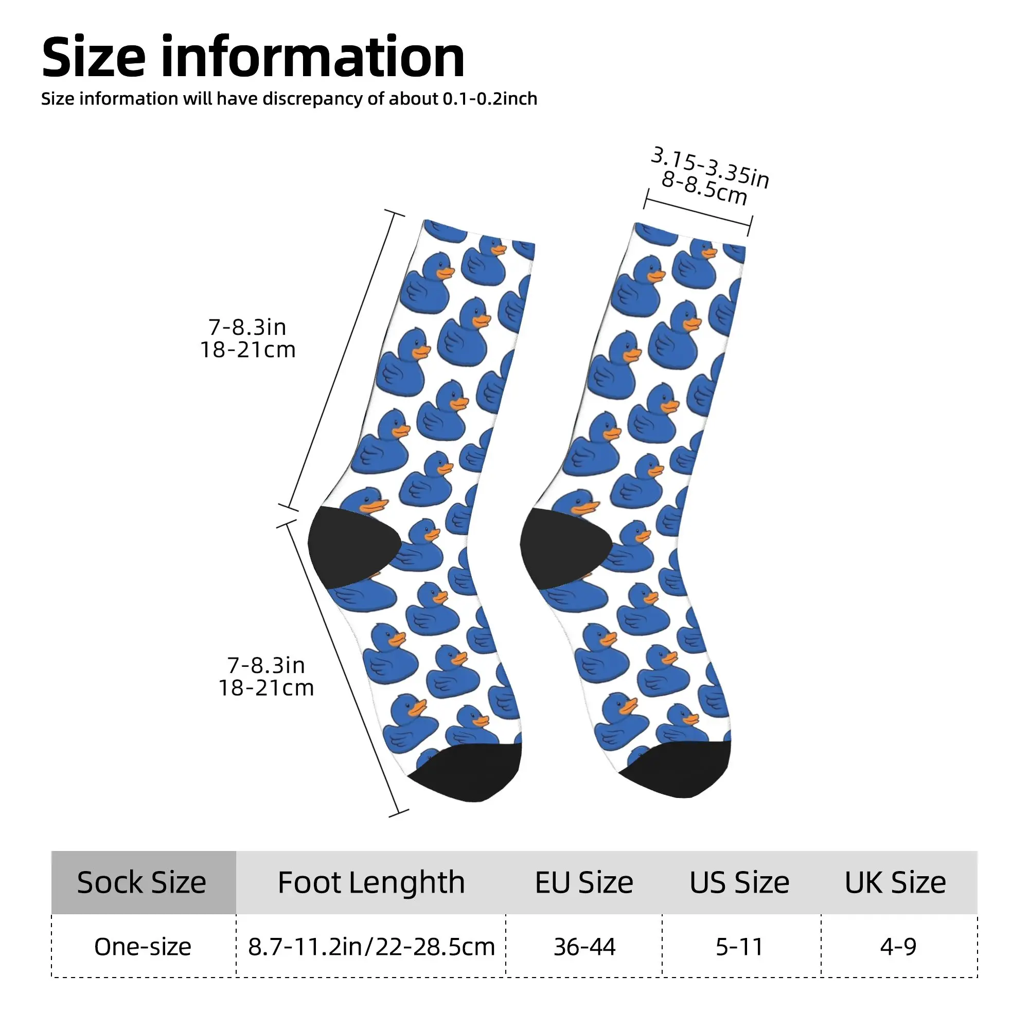 الأزرق المطاط بطة الجوارب الجرافيك جوارب المضادة للانزلاق زوجين الجوارب جودة الخريف القوطية الجري الجوارب