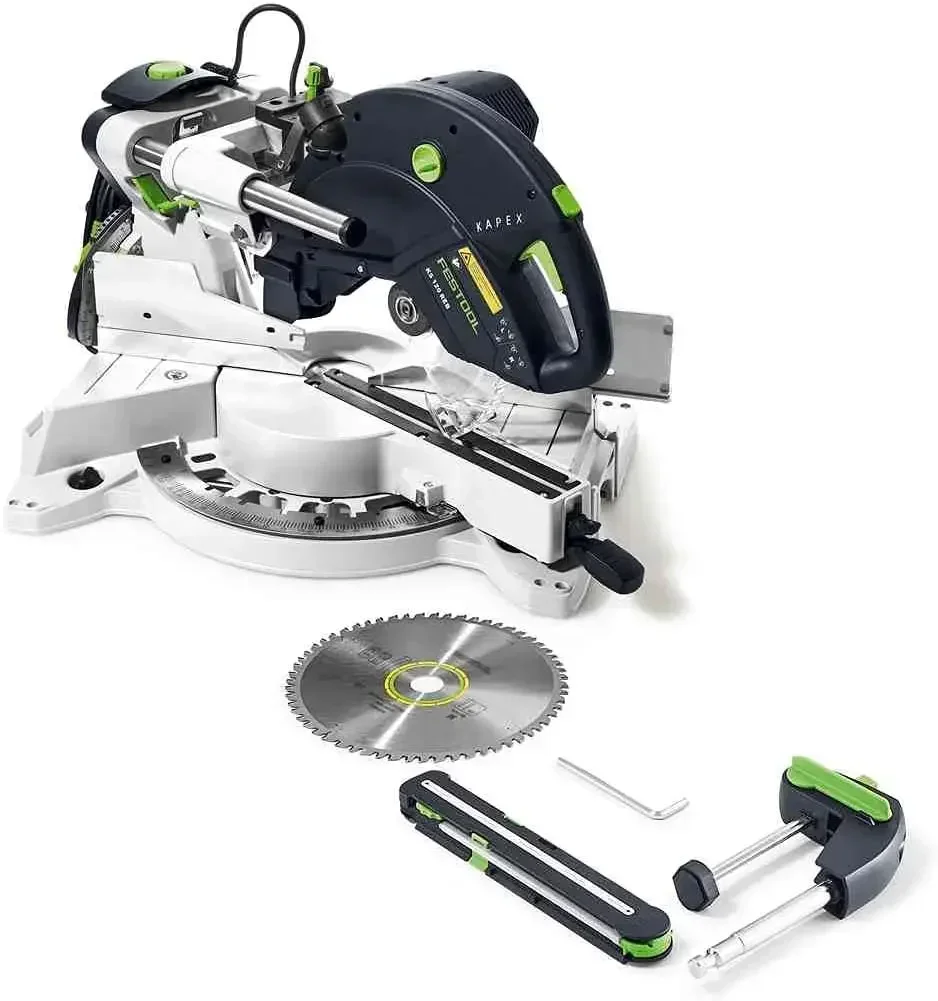 Premium - Quality Dual Compound Sliding Miter Saw w out Dust Extractor Package