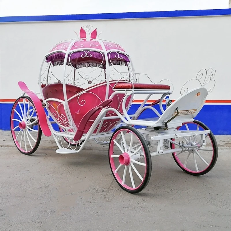 European hardtop horse-drawn pumpkin carriage Cinderella princess travel harness sightseeing car wedding electric