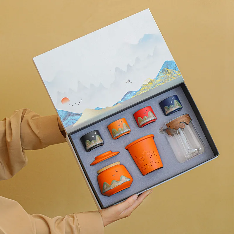 

Portable Tea Set Gift Set Creative and Practical Souvenir Kitchen Dining & Bar