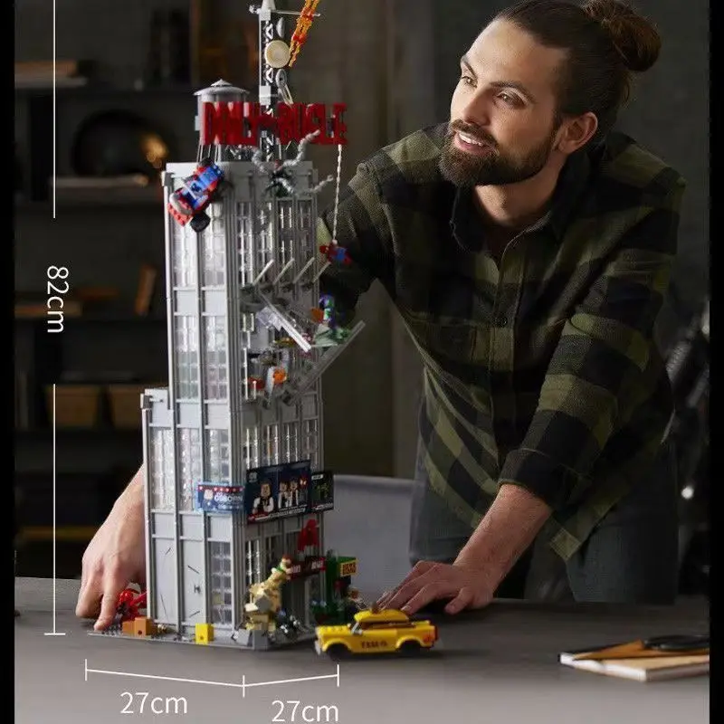 

Newspaper Office Building Building Blocks Anniversary Set Compatible 76178 with 3772PCS Particles Suitable for Christmas Gifts