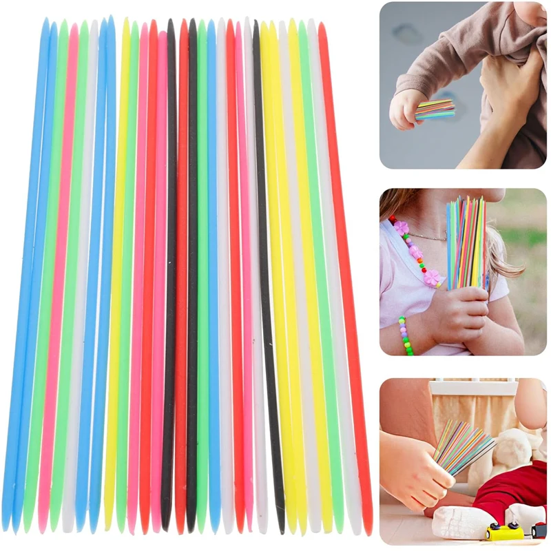 

240PCS Plastic Pick Up Sticks Game For Kids Counting Educational Montessori Math Toys Parent Child Interaction Family Fun Gifts