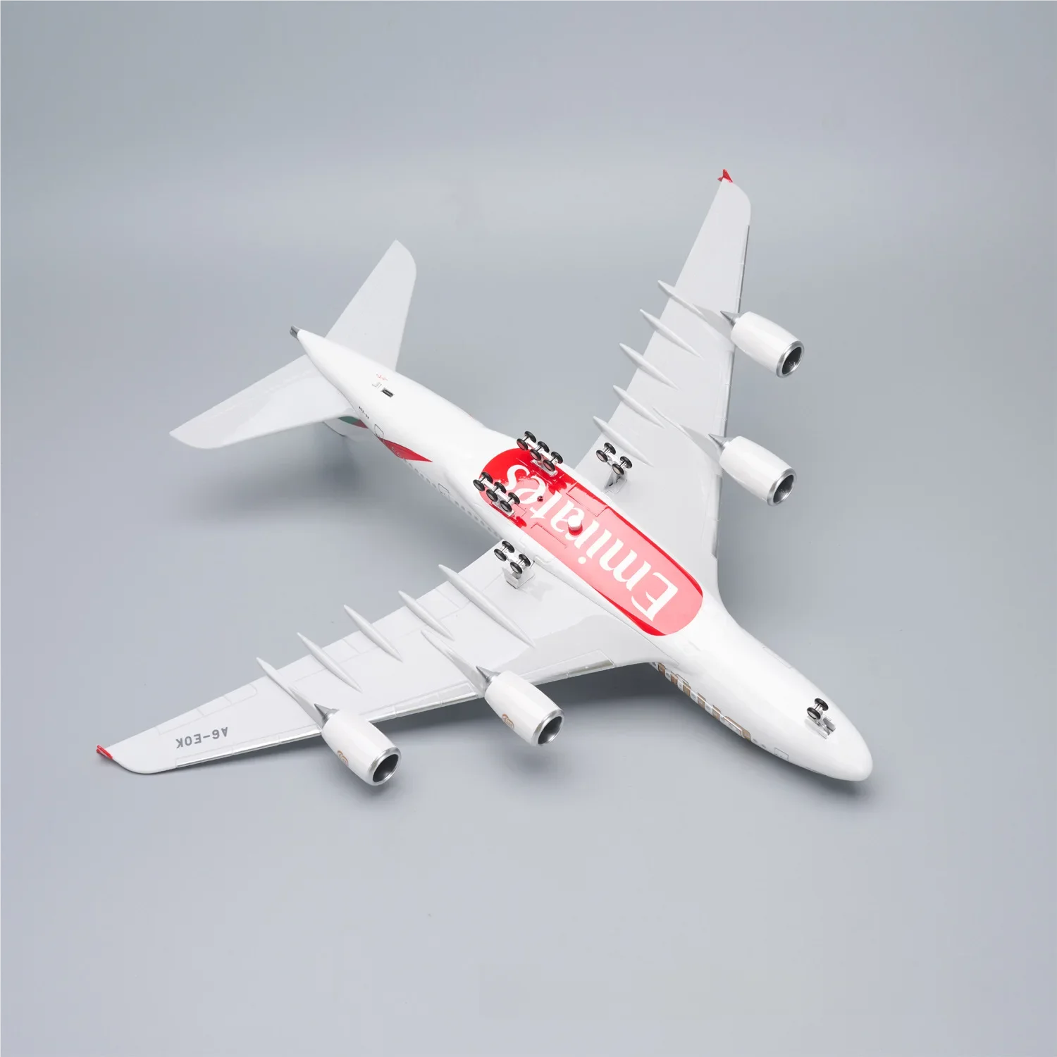 46cm A380 Emirates Airways Resin Model Airplanes Diecast 1/160 Scale Aircraft Opening Cabin Door Aviation Gifts For Collection